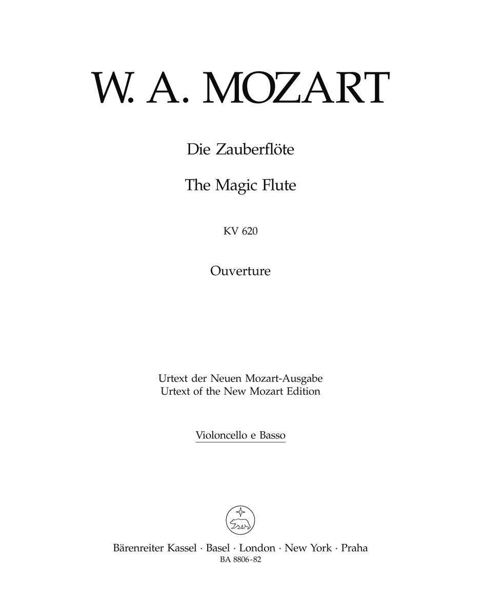 Mozart, Zauberflote Ov Vc/CB (Barenreiter)