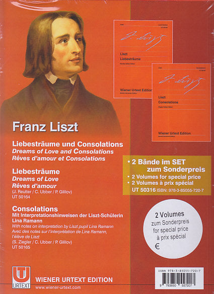Liszt, Liebestraume; Consolations (Set) (Wiener Urtext Edition)