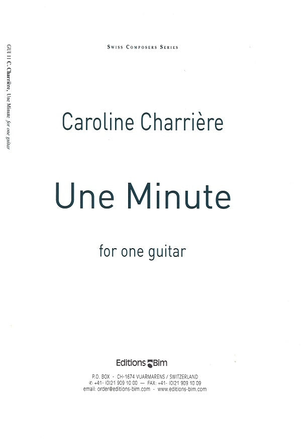 Charriere, Une Minute (Guit Solo) (Bim)