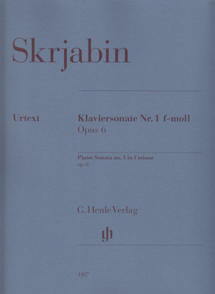 Scriabin, Sonata No. 1 in f op. 6 (Henle)