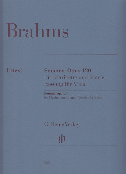 Brahms, Sonatas op. 120/1-2 (Va,Pf) (Henle)