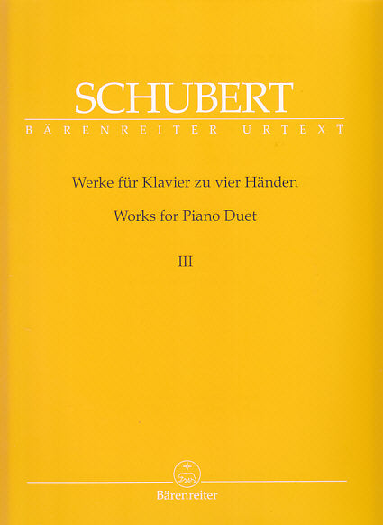 Schubert, Werke fur Klav. zu 4 Hde. 3 (Barenreiter)