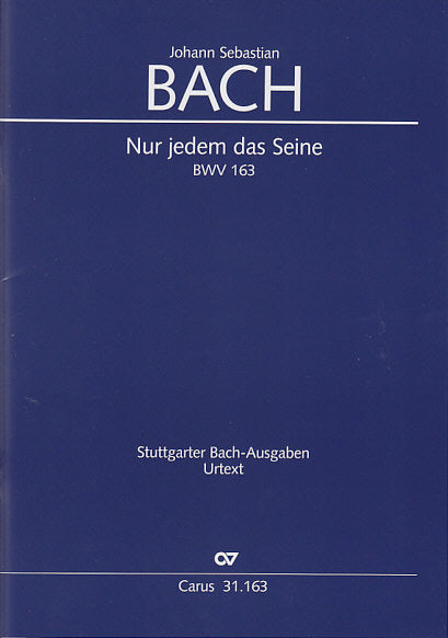 Bach, Kantate BWV 163 Full Score (Carus)