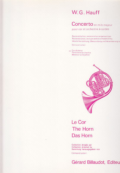 Hauff, Concerto in Eb (Leloir) (Billaudot)