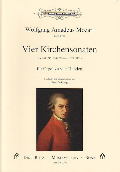 Mozart, 4 Kirchensonaten (Org 4 Hands) (Butz)
