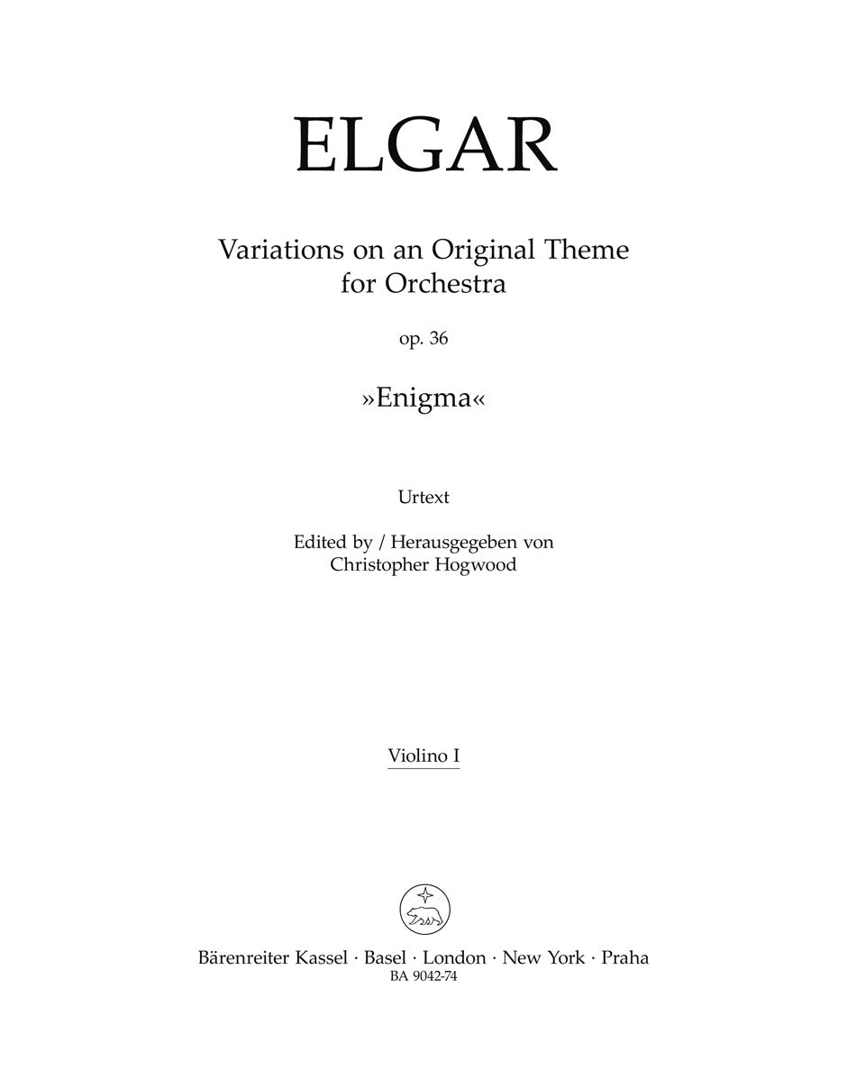 Elgar, Variations 'Enigma' Violin I (Barenreiter)