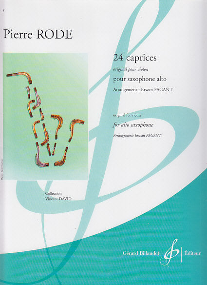 Rode, 24 Caprices (Alto Saxophone) (Billaudot)