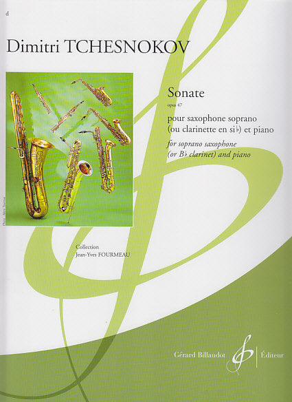 Tchesnokov, Sonate op. 47 (SSax/Cl,Pf) (Billaudot)