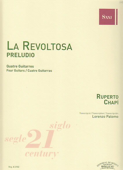 Chapi, La Revoltosa. Preludio (4Guit) (Boileau)