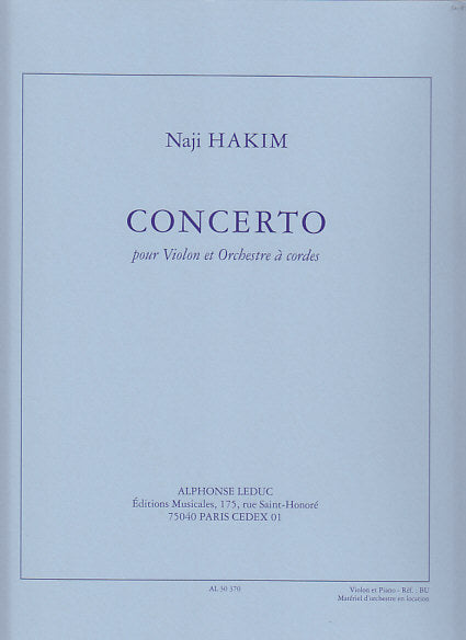 Hakim, Concerto pour violin (Leduc)
