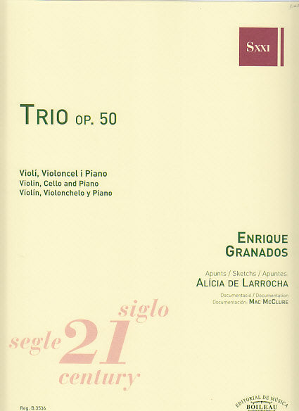 Granados, Trio op. 50 in C (Larrocha) (Boileau)
