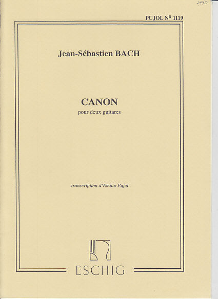Bach, Canon a l'octave (2Guit) (Eschig)