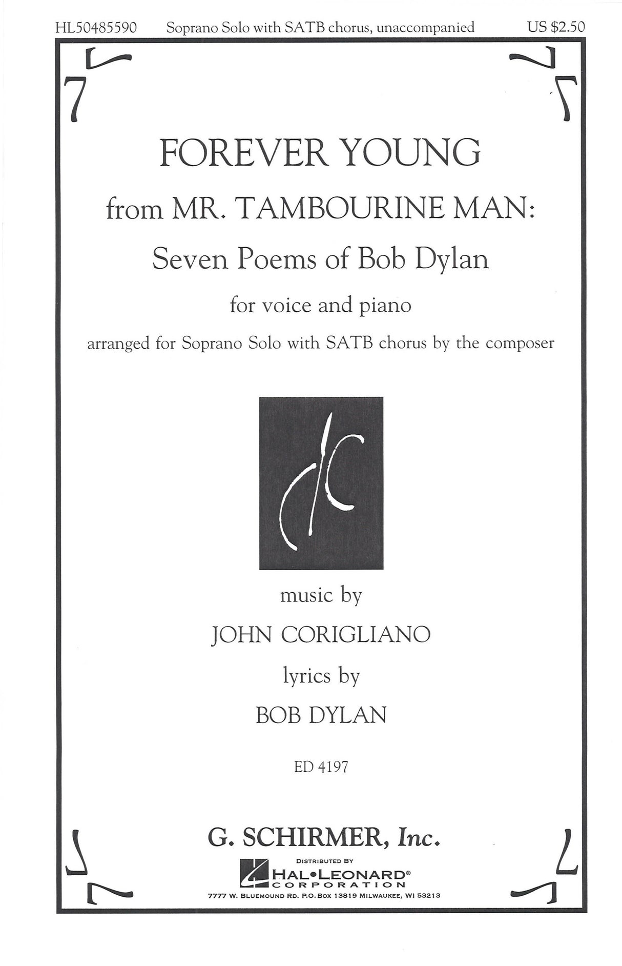 Corigliano, Forever Young (S Solo,SATB) (G.Schirmer)