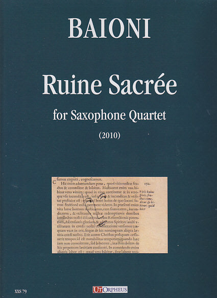 Baioni, Ruine Sacree (SATBr Sax) (Ut Orpheus)