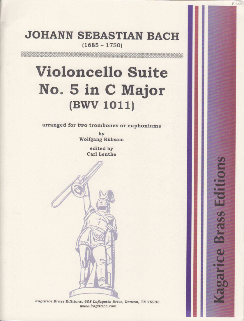Bach, Violoncello Suite No. 5 (Kagarice Brass Editions)