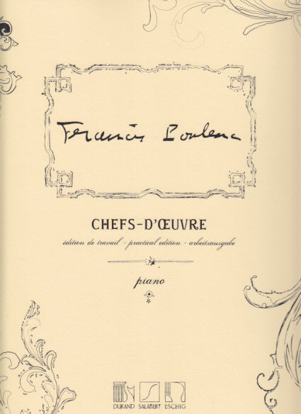 Poulenc, Chefs-d'oeuvre pour piano (Durand/Salabert/Eschig)