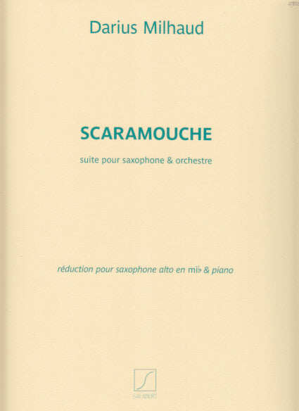 Milhaud, Scaramouche. Suite (ASax,Pf) (Salabert)