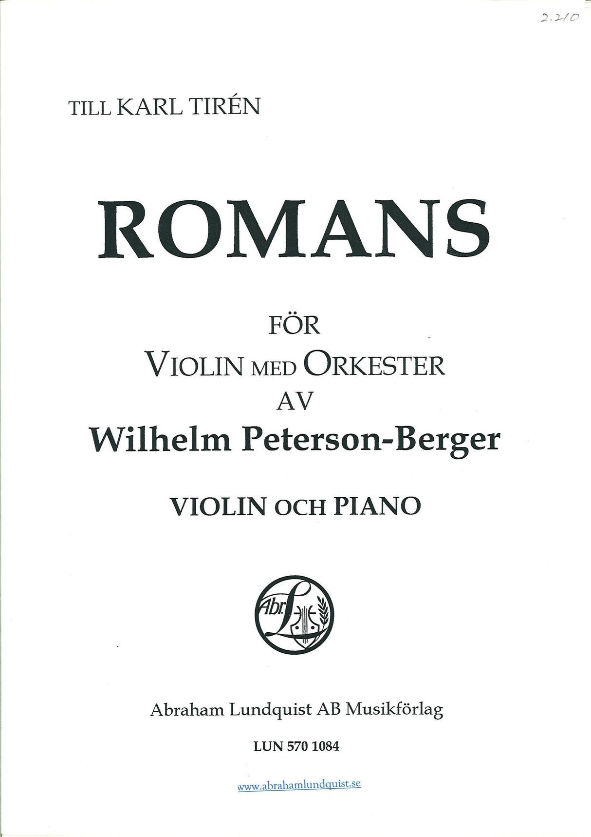 Peterson-Berger, Romans (Lundquist)