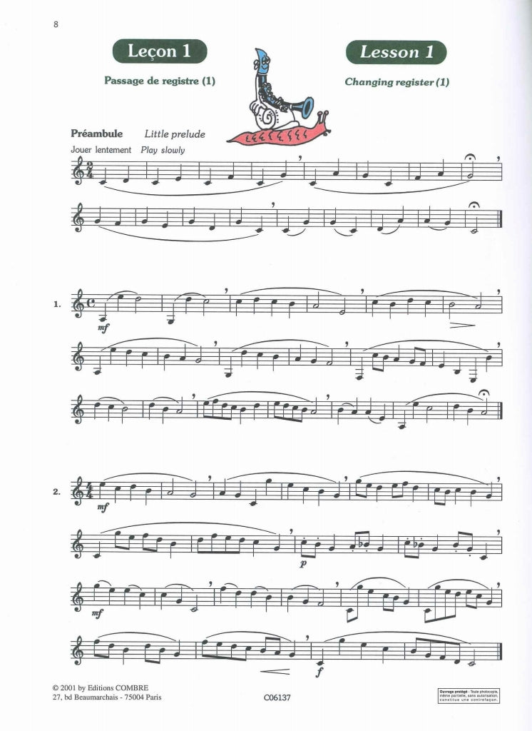 Hue, Apprenti clarinettiste 2 (Combre)