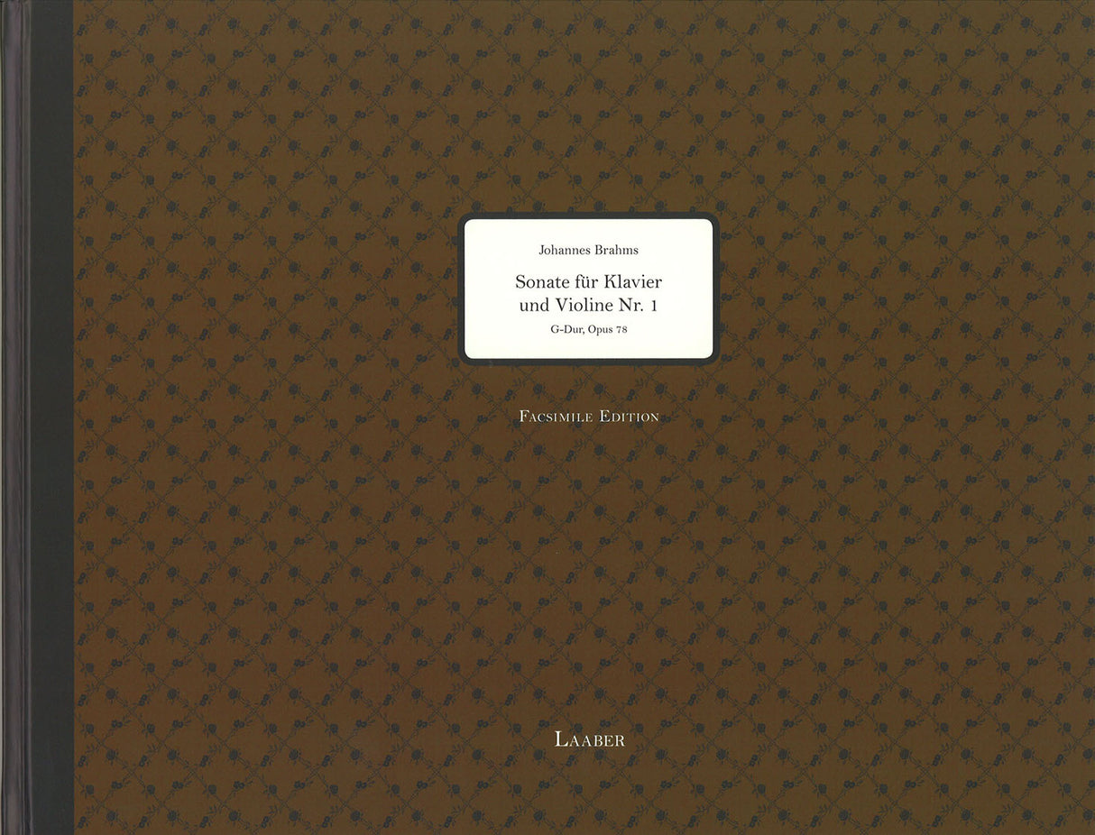 Brahms, Sonate fur Violine op. 78 (Facs) (Laaber-Verlag)