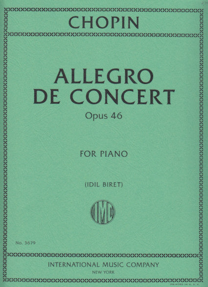 Chopin, Allegro de concert op. 46 (Biret (IMC)