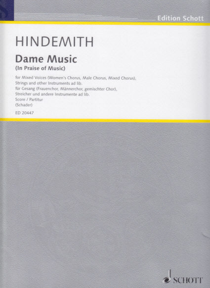 Hindemith, Dame Music (Score) (Schott)