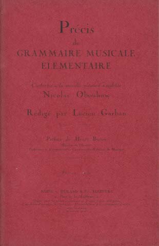 Obouhow, Precis de grammaire musicale (Durand)