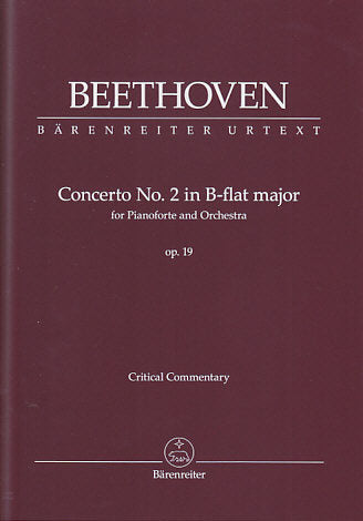 Beethoven, Concerto for Piano 2 Comment. (Barenreiter)