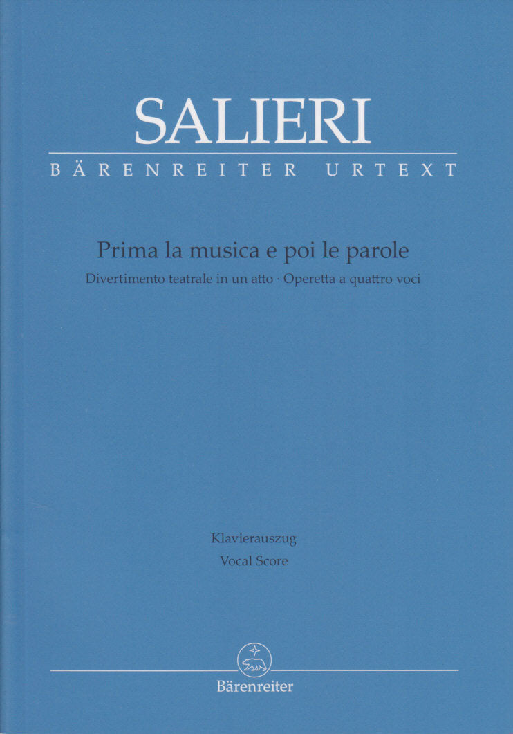 Salieri, Prima la musica e poi le parole (Barenreiter)