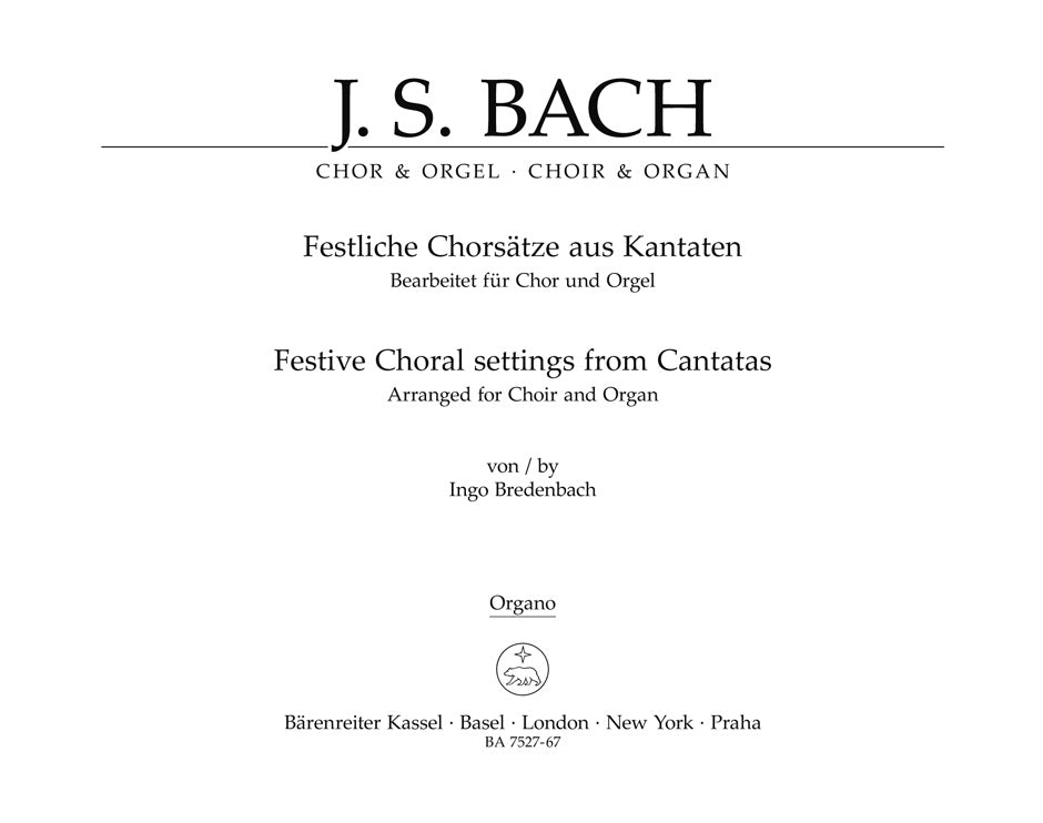 Bach, Festive Choral settings Organ part (Barenreiter)