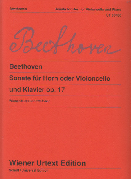 Beethoven, Sonata op. 17 in F (Hn/Vc,Pf) (Wiener Urtext Edition)