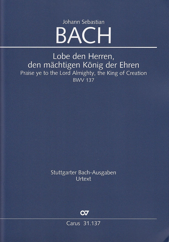Bach, Kantate BWV 137 Full Score (Carus)