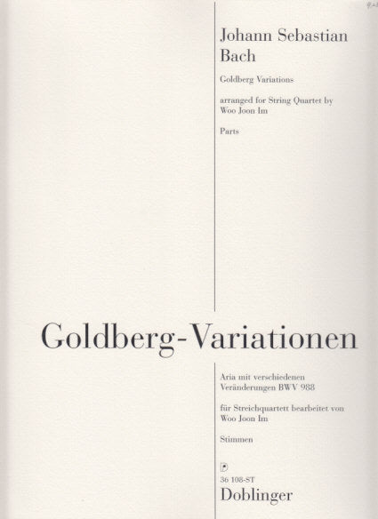 Bach, Goldberg-Variationen (Qrt) Parts (Doblinger)