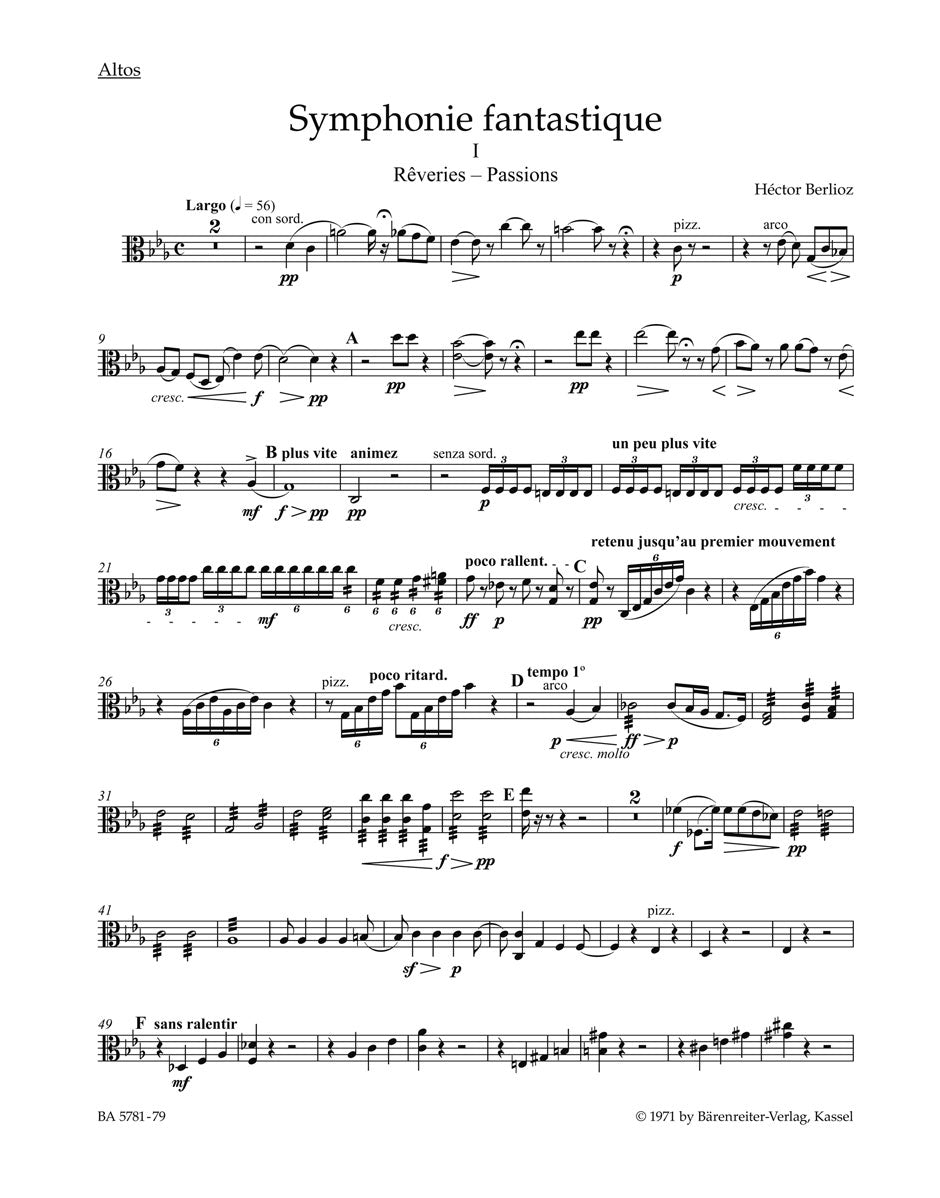 Berlioz, Symphonie fantastique Viola (Barenreiter)
