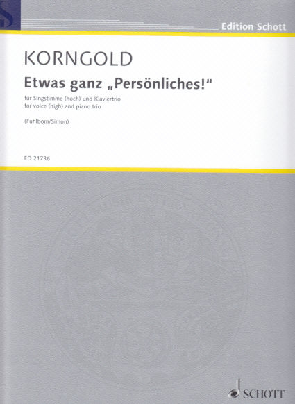 Korngold, Etwas ganz 'Personliches!' (Schott)