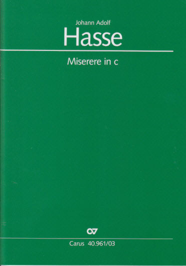 Hasse, Miserere in c. Psalm 50(51) (Carus)