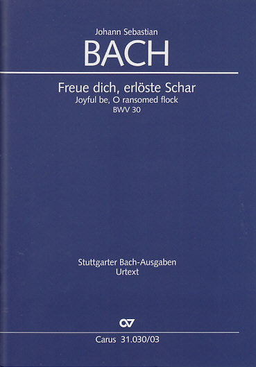 Bach, Kantate BWV 30 Vocal Score (Carus)