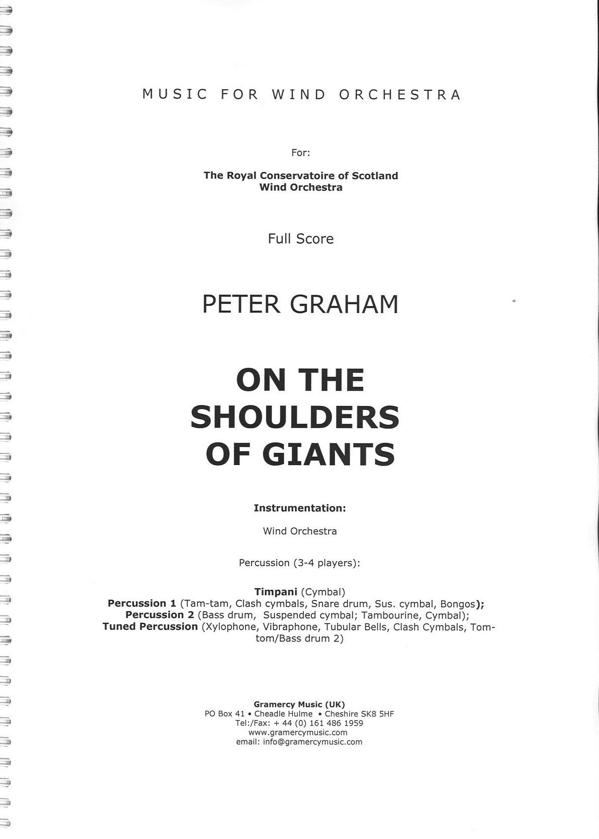 Graham, On the Shoulders of Giants (Gramercy Music)