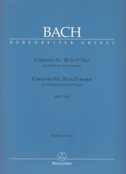 Bach, Concerto BWV 1054 Full Score (Barenreiter)