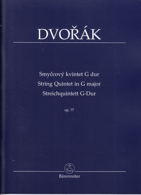 Dvorak, String Quintet op. 77 in G B 49 (Barenreiter)