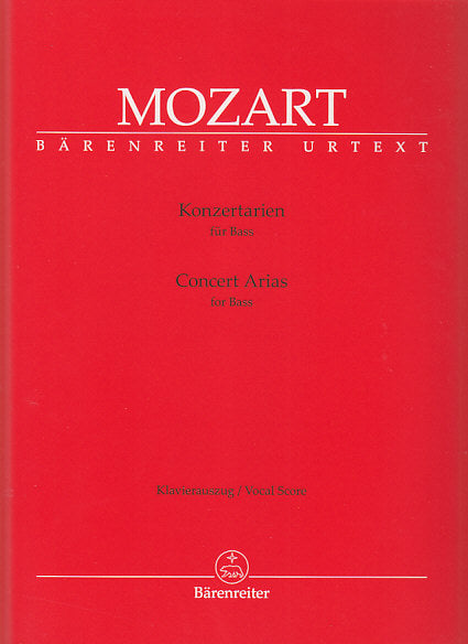 Mozart, Konzertarien (Bs,Pf) (Barenreiter)