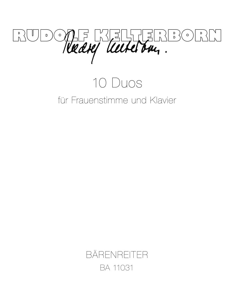 Kelterborn, 10 Duos (Female Voice,Pf) (Barenreiter)
