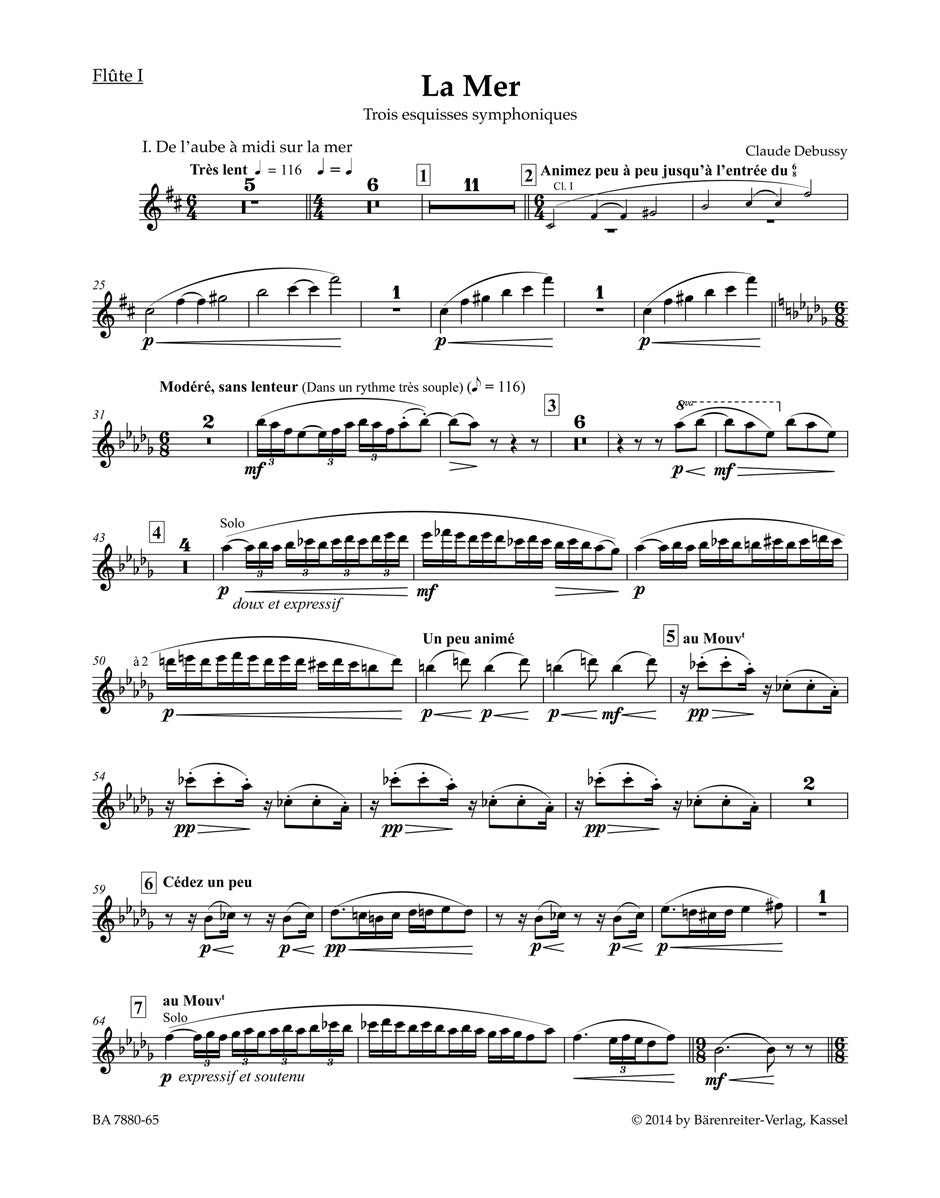 Debussy, La mer Wind Set (Barenreiter)