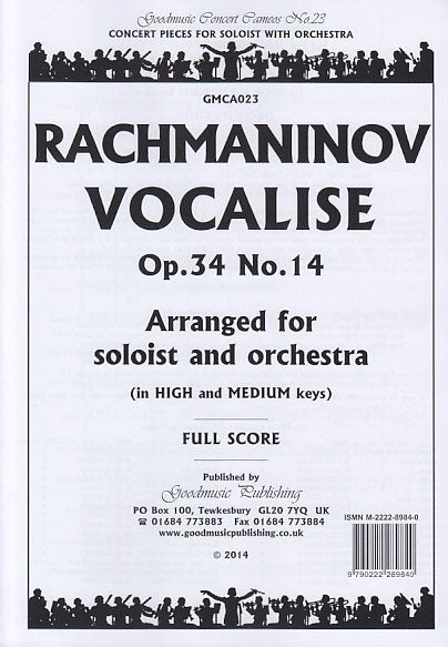 Rachmaninoff, Vocalise op. 34/14 Score (Goodmusic Pub.)