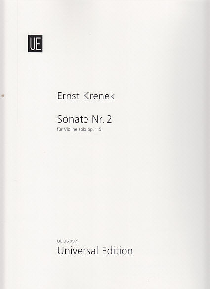 Krenek, Sonata No. 2 op. 115 (Vn Solo) (Universal)