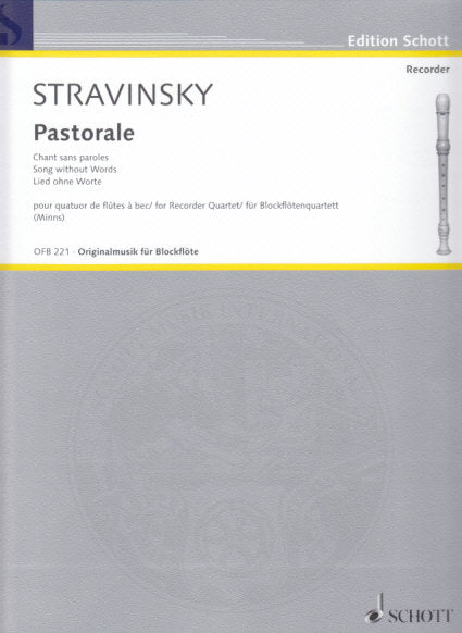 Stravinsky, Pastorale (ATTB Rec) (Schott)