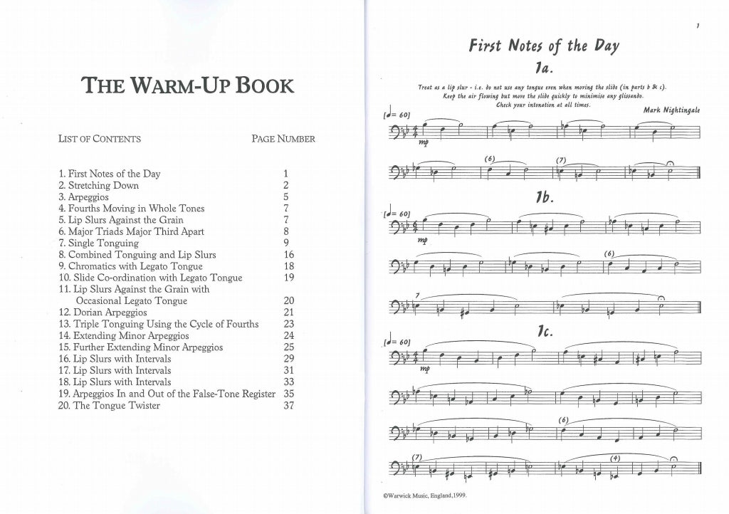 Nightingale, Warm-up Book (Warwick Music)