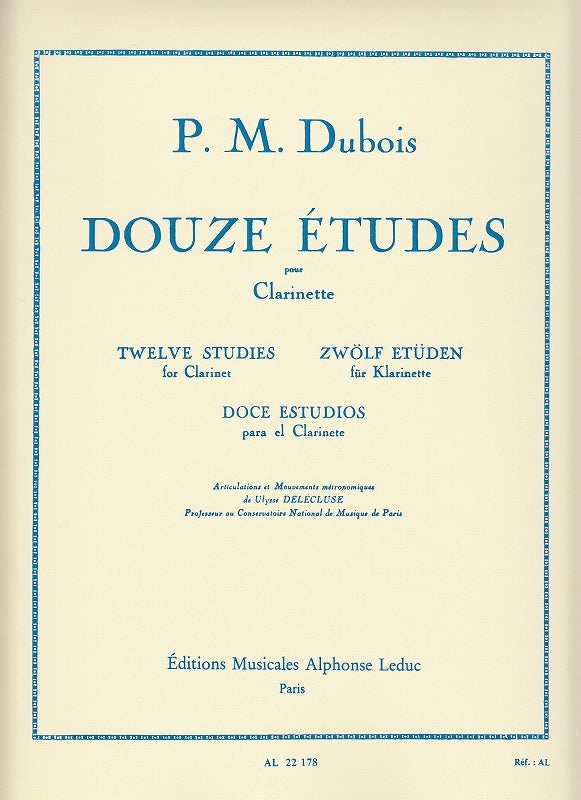 Dubois, 12 Etudes (Leduc)