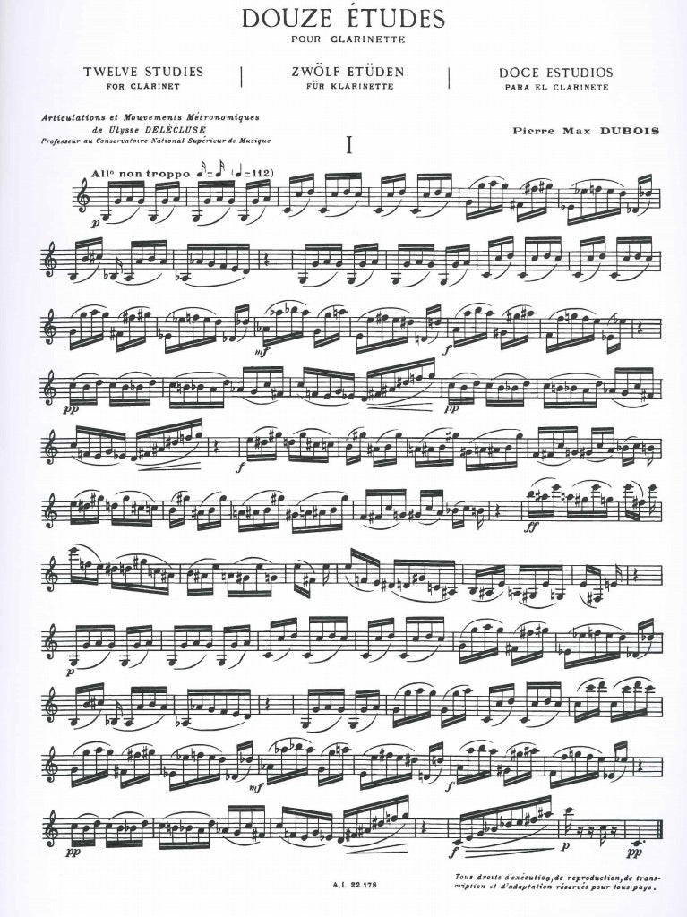 Dubois, 12 Etudes (Leduc)
