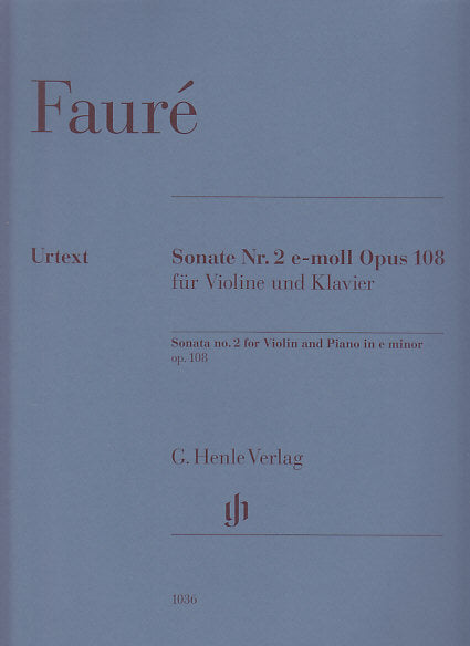 Faure, Sonata No. 2 in e, op. 108 (Kolb) (Henle)